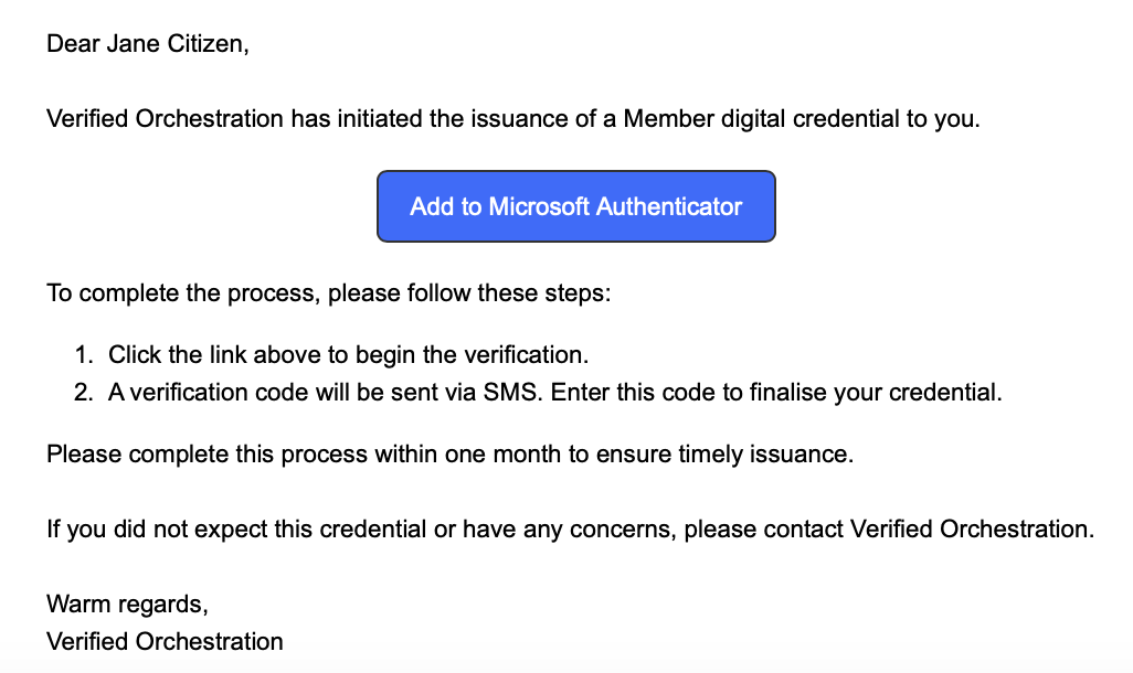 Issuance notification