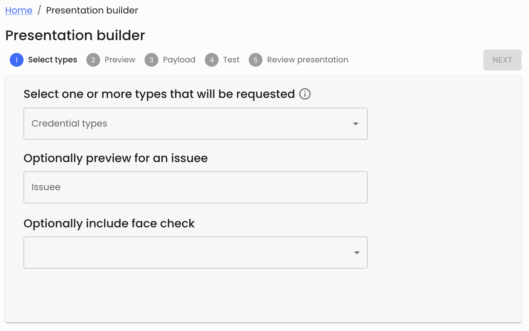 Presentation builder tool